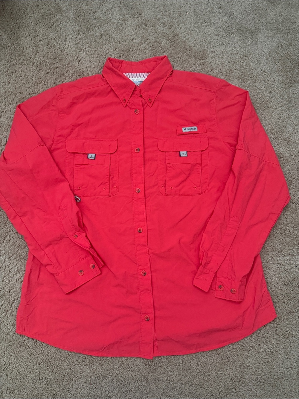 COLUMBIA Women's Bahama Long Sleeve Vented Fishing Shirt UPF 30+